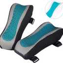 BEAUTRIP Ergonomic Armrest Pads- Office Chair Arm Rest Cover Pillow - Elbow Support Cushion for Computer, Gaming and Desk Chairs (Set of 2, Mesh Cover) (Black With Gel)