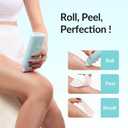 Roll On Waxing Kit for Hair Removal - At-Home Body & Face Wax Kit for Women & Men with 2 Wax Cartridges & 50 Strips, Depilatory Kit for Legs, Arms, Bikini (Green)