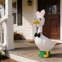 Easter Porch Goose Accessory Set - Hat, Glasses & Bow Tie Trio, Gift for Easter & Mother's Day, Decorative Outfit for Porch Goose Decoration
