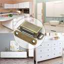 Kitchen Cabinet Magnets Closure CBRIVE 6 Pack Cabinet Magnetic Catch Cupboard Door Magnets Heavy Duty 15 lbs Metal RV Drawer Latch Closet Closing Stainless Steel Shutter Hardware Closer-Bronze