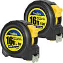 Tape Measure 16 ft, 2 Pack Easy Read Measurement Tape, Self-Locking Measuring Tape Retractable 1-Inch Wide x 16 ft