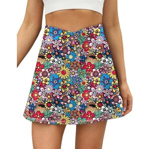 LouKeith Tennis Skirts for Women Pleated Crossover High Waisted Athletic Workout Golf Skorts Skirts with Shorts Pocket (M)