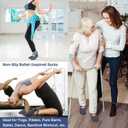 Ozaiic Pilates Socks for Women Non Slip Grip, Yoga Socks with Grippers for Barre, Hospital, Ballet, Dance, Barefoot Workout, 4 Pairs