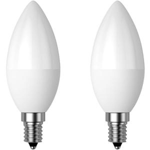 Dusk to Dawn Light Bulb, E14 Candelabra Light Sensing LED Bulbs Auto On/Off 5W 400LM Warm White 3000K for Home Outdoor Yard Porch Patio Garage Pathway, Can Replace 40W Incandescent Bulbs, Pack of 2