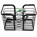 Wall Mount Bathroom Shower Caddy Storage Basket, Black Meta
