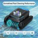 Cordless Pool Robot Vacuum for Inground Pools, 5000 GPH Powerful Suction Robotic Pool Cleaner, Wall Climbing & Waterline Scrubbing, Smart Navigation for Floor/Wall/Waterline