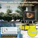Sewer Camera 100ft, Drain Camera with 10'' IPS DVR, 1080P HD Pipeline Inspection Camera with 23mm Sapphire Lens, 5X Zoom, Meter Counter, Sewer Inspection Camera, Pipe Camera with 7mm Cable & 32G Card