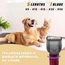 [2 Pack] 5-in-1 Replacement Clipper Blade, Detachable & Adjustable Dog Grooming Blade Compatible with Wahl Arco, Bravura, Chromado, Creativa, Figura, Motion & SuperGroom (Black)