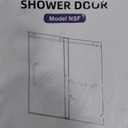 Getpro
44-48 in. W x 75 in. H Single Sliding Frameless Shower Door in Matte Black with 1/4 in. Thickness Tempered Clear Glass