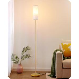 EDISHINE Floor Lamps for Living Room, 63.7in Minimalist Standing Lamp with Foot Pedal Switch, Modern Floor Lamp for Bedroom, Office, Nursery, 3 Color Temperature, 9W Bulb Included, Gold