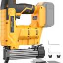 Brad Nailer for Dw 20V Battery,2 in 1 Nail Gun & Staple Gun with 1000 Nails &1000 Staples,18 Gauge Nail Gun for Wood CarpentryBattery Not Included
