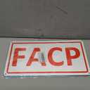 (4 Pack) FACP Signs, Metal FACP Sign - Fire Alarm Control Panel, 12 x 6 Inches FACP Signs for Door Aluminum Reflective Rust Free Weatherproof and Easy to Install (White)