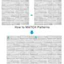 Coavas Peel and Stick Wallpaper Brick 17.7x118.1 Inches White Gray Removable Wallpaper Peel and Stick Self Adhesive Faux Brick for Bedroom Backsplash Laundry Room Accent Walls