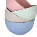 Lightweight Wheat Straw Cereal Bowls Unbreakable Dinner Dishes Bowl Set Dishwasher & Microwave Safe (Small 4 Pack 4.5')