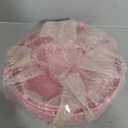 Hedume 3-Piece Metal Cake Stand Set, Pink Round Cake Stand, Dessert Cupcake Pastry Candy Display Plate for Wedding, Birthday Party, Event