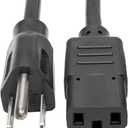 Tripp Lite Standard Computer Power Cord 10A,18AWG (NEMA 5-15P to IEC-320-C13) 10-ft.(P006-010) black