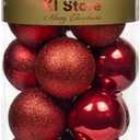 KI Store Red Christmas Balls 20pcs 3.15-Inch Christmas Tree Decoration Ornaments for Xmas Tree Holiday Wreath Garland Decor Ornaments Hooks Included
