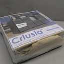 Criusia Large Storage Cubes, 13 Inch Cube Storage Bins for Shelves Closet Nursery Bedroom - 10 Pack Collapsible Storage Baskets with Handles - Fabric Bins for Organizing Clothes Blanket Toys (Beige)