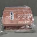 COMFYROOM Desk Organizer with 6 Compartments and 2 Drawers, Plastic Makeup Organizer, Pen Holder for Desktop Storage, Desk Organization for School, Home, Office Supplies (Pink)