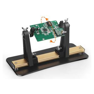 Circuit Board Holder Helping Hands with Heavy Base for Soldering and Repair, Adjustable 360° Rotation, Strong Magnetic, Space-Saving and Aluminum, Durable for Electronics PCB