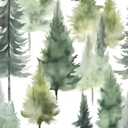 Misty Forest Wallpaper Peel and Stick Foggy Green/Yellow Pine Trees Contact Paper Waterproof Self-Adhesive Woodland Wall Paper for Bedroom Countertop Desk Cabinets Decor 17.4" x 118" Renter Friendly