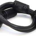Monoprice 102897 3-Feet Super VGA Male to Female Monitor Cable with Ferrites Black