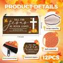12 Pcs Fall Christian Gifts for Women Religious Pencil Pouch Bible Verse Pencil Case Religious Canvas Cosmetic Bags Scripture Makeup Bags for Thanksgiving Office Supplies