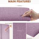 IFNOW Upholstered Wall Mounted Headboard, 3D Soundproof Wall Panels Peel and Stick for Queen Size, Reusable and Removable Tufted Bed Headboard in Violet (9 Panels, 10" x 24")