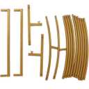 Gold Round Backdrop Stand, Round Backdrop Stand, Stable Enlarged Base Iron Circle Arch Frame for Wedding Party Lawn Decoration, Circle Arch Kit for Birthday, Wedding, Graduation, Photo Background Party