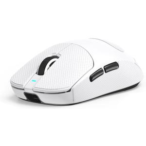 ATTACK SHARK X8SE Wireless Gaming Mouse,Adjustable 25K DPI PAW3311 Optical Sensor,Ergonomic 59g Lightweight,Triple Modes 2.4G/BT/USB-C,500mAH Battery,5 Programmable Buttons for PC/Mac-White&Griptape