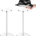 Yookeer 2 Set 12 Inch Clear Acrylic Hat Stands and Wig Display Rack Stands for Multiple Hats Display Tabletop Baseball Caps Watch Helmets Tabletop (Round Bottom)