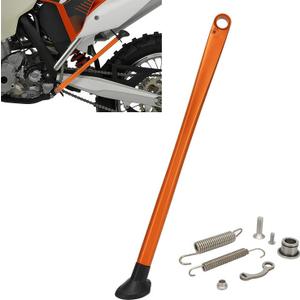 JFG RACING Dirt Bike Kickstand Side Stand Forging Aluminum With Springs For XC XCW XCF EXC EXCF 150 200 250 300 350 400 450 500 505 530 2008-2015 Orange