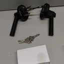 Mega Handles Ronn Entrance Entry Lever Door Handle Heavy Duty Round Locking Lever Set for Left or Right-Handed Doors, Interior/Exterior Door Levers - Matte Black (2 Pack) Keyed Alike