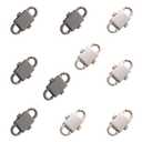 5 x Monattrod Zipper Clips Anti Theft - 10 Pcs Double Opening Small Carabiner - Holding Zipper Closed - Zipper Pull Replacement - Theft Clasp for Backpack Purse Luggage Suitcase