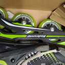Bladerunner by Rollerblade Phoenix Boys Adjustable Fitness Inline Skate, Black and Green Size 2-6