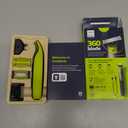 Philips Norelco for Face + Body, Electric Beard Trimmer, Shaver and Groomer, 5in1 Adjustable Comb, 1x Body Kit, Model QP2834/70, Black/Lime Green