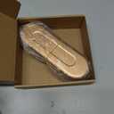 uxcell 2 Pcs Metal Tin Box Container, 6.9x2.4x0.7 Inch Oval Empty Hinged Lid Box Mini Portable Storage Containers for Candy Drawing Pin Crafts, Champagne