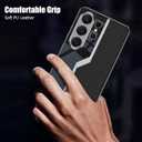 Leather Case for Samsung Galaxy S26 Ultra, Ultra Thin Sports Car Design, Luxury Electroplate Leather with Silicone TPU Protective Shockproof Cover for Samsung Galaxy S26 Ultra (Black)