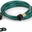 Flexible Garden Hose for Tight Spaces: 5FT Female to Female Short Water Hose for Outdoor Faucet Y Splitter with 2 Rubber Washers - Lead-Free and Lightweight