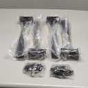 12 Pack - 8 inch Black Hidden L Shelf Bracket (1/5 Inch Thicked) Iron Floating Shelf Brackets Rustic Industrial Metal Brackets for Shelf Support