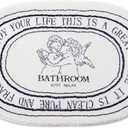 White Bathroom Rugs Soft Cute Bath Mat for Bath Floor 20x32inch, Machine Washable Non-Slip Bath Mats for Shower Toilet Tub, Kids Bathroom Decor Plush Carpet (Angel Baby)