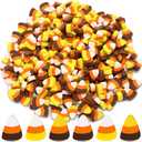 Honoson 288 Pcs Halloween Decorations Mini Candy Corn Erasers Bulk Resin Cute Fake Corn Candy Erasers Halloween Party Favors, Trick or Treats Goody Bag Filler, Classroom Reward Prizes