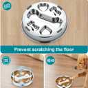 Slow Feeder Dog Bowls8.2-inch Diameter Dog Slow Feeder Bowl304 Stainless Steel Heavy Duty with Non-Slip Rubber Base2Cups Capacity for Medium & Large Dogs to Slow Down Eating