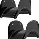 Gardzen 2-Pack Heavy Duty Hose Hanger Wall Mount, Hose Holder, Hook, Rack, Support for Outside, Black