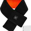 Heated Neck Wrap with 5000mAh Power Bank, Heating Pad Cordless with 3 Heating Levels, Portable Neck Warmer for Neck Pain Relief and Stiffness, Rechargeable Heated Scarf for Outdoor & Office, Black