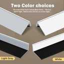PVC Light Blocking Strips for Window Shades and Blinds-Blocks Light Along The Sides of Blackout Blinds,Side Tracks for Cordless Blackout Shades, Light Blocking Strips for Bedroom (White,58",4Pcs)