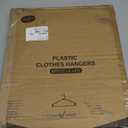 NAHANCO Plastic Tubular Hangers - 16 1/4" Black (Pack of 24)