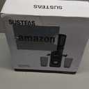 SUSTEAS Cold Press Juicer, 300W, 5.3" Large Feed Chute, 1.5L Capacity, Automatic Feeding, High Yield, Easy to Clean, Ideal for Whole Fruits & Vegetables, Black