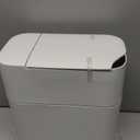 CTIME Touchless Automatic Bathroom Trash Can with Lid - 3 Gallon Slim Motion Sensor Garbage Can for Bedroom, Kitchen, Office - White (6" W x 11" L x 13" H)