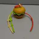 Hamburger Suction Cup Toys Holder for High Chair, Stroller Baby Toys 6-12 Months & Toddlers, 3 Tethers Keep from Falling, Great for Restaurant & Car Seat Airplane Travel